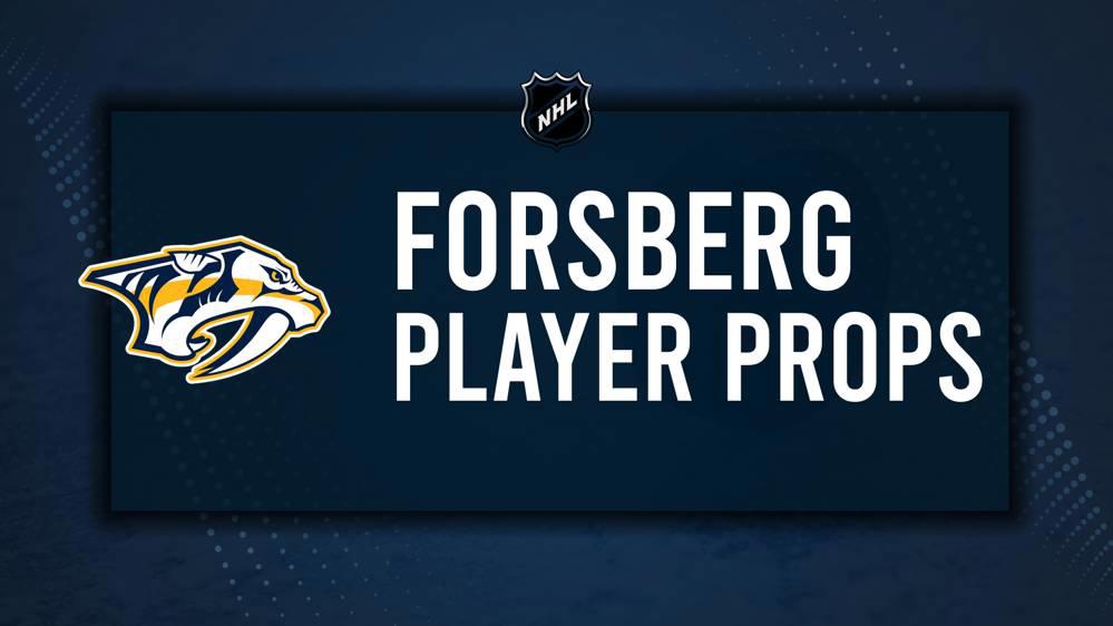 Filip Forsberg Player Prop Bets for the Predators vs. Capitals Game - January 11