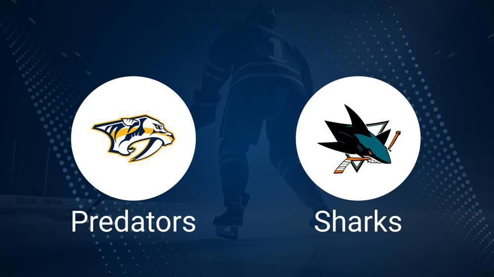 Predators vs. Sharks Injury Report Today - January 23